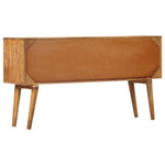 ZNTS Sideboard with Printed Pattern 130x30x70 cm Solid Mango Wood 247917