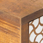 ZNTS Sideboard with Printed Pattern 130x30x70 cm Solid Mango Wood 247917