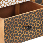 ZNTS Sideboard with Printed Pattern 130x30x70 cm Solid Mango Wood 247917