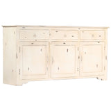 ZNTS Sideboard White 160x40x80 cm Solid Mango Wood 247663
