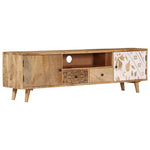 ZNTS TV Cabinet 140x30x40 cm Solid Mango Wood 249856