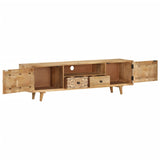 ZNTS TV Cabinet 140x30x40 cm Solid Mango Wood 249856