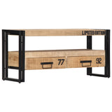 ZNTS TV Cabinet 100x30x45 cm Solid Mango Wood 249858