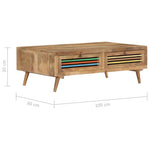 ZNTS Coffee Table 100x60x30 cm Solid Mango Wood 249868