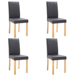 ZNTS Dining Chairs 4 pcs Grey Faux Leather 249092