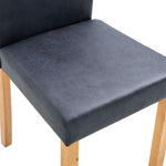 ZNTS Dining Chairs 4 pcs Grey Faux Suede Leather 249096