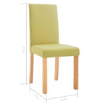 ZNTS Dining Chairs 4 pcs Green Fabric 249108