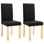 ZNTS Dining Chairs 2 pcs Black Fabric 249109