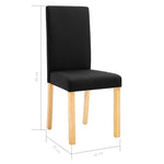 ZNTS Dining Chairs 2 pcs Black Fabric 249109
