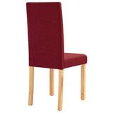 ZNTS Dining Chairs 2 pcs Wine Red Fabric 249113