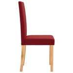 ZNTS Dining Chairs 2 pcs Wine Red Fabric 249113
