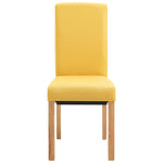 ZNTS Dining Chairs 2 pcs Yellow Fabric 249174