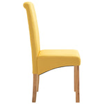 ZNTS Dining Chairs 2 pcs Yellow Fabric 249174
