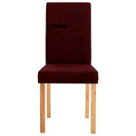 ZNTS Dining Chairs 2 pcs Wine Red Fabric 249192