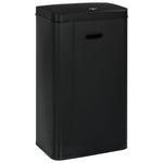 ZNTS Automatic Sensor Dustbin Black Steel 70 L 50925