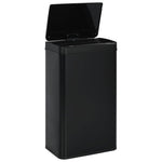 ZNTS Automatic Sensor Dustbin Black Steel 70 L 50925