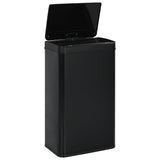 ZNTS Automatic Sensor Dustbin Black Steel 70 L 50925