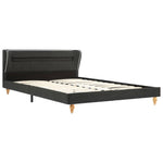 ZNTS Bed Frame with LED Dark Grey Burlap 120x200 cm 280593