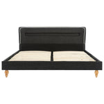 ZNTS Bed Frame with LED Dark Grey Burlap 120x200 cm 280593
