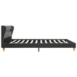 ZNTS Bed Frame with LED Dark Grey Burlap 120x200 cm 280593