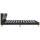 ZNTS Bed Frame with LED Dark Grey Burlap 120x200 cm 280593