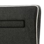 ZNTS Bed Frame with LED Dark Grey Burlap 120x200 cm 280593