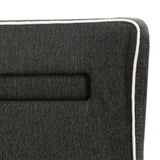 ZNTS Bed Frame with LED Dark Grey Burlap 120x200 cm 280593