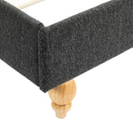 ZNTS Bed Frame with LED Dark Grey Burlap 120x200 cm 280593