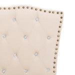 ZNTS Bed Frame Beige Fabric 135x190 cm 4FT6 Double 280664