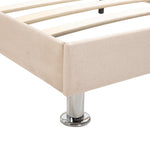 ZNTS Bed Frame Beige Fabric 135x190 cm 4FT6 Double 280664