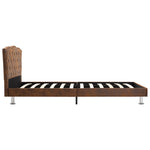 ZNTS Bed Frame Brown Faux Suede Leather 90x190 cm 3FT Single 280672