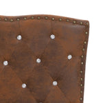 ZNTS Bed Frame Brown Faux Suede Leather 90x190 cm 3FT Single 280672