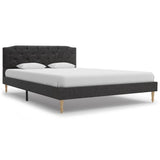 ZNTS Bed Frame Black Fabric 135x190 cm 4FT6 Double 280679