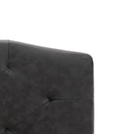 ZNTS Bed Frame Black Fabric 135x190 cm 4FT6 Double 280679