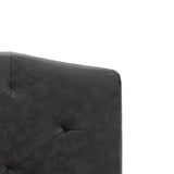 ZNTS Bed Frame Black Fabric 135x190 cm 4FT6 Double 280679