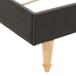 ZNTS Bed Frame Black Fabric 135x190 cm 4FT6 Double 280679