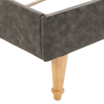 ZNTS Bed Frame Dark Grey Fabric 120x190 cm 4FT Small Double 280683