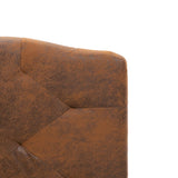 ZNTS Bed Frame Brown Faux Suede Leather 150x200 cm 5FT King Size 280695