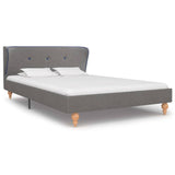 ZNTS Bed Frame Light Grey Fabric 120x190 cm 4FT Small Double 280701
