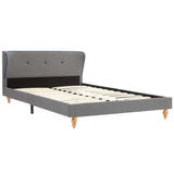 ZNTS Bed Frame Light Grey Fabric 120x190 cm 4FT Small Double 280701