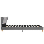 ZNTS Bed Frame Light Grey Fabric 120x190 cm 4FT Small Double 280701