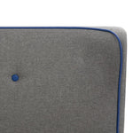 ZNTS Bed Frame Light Grey Fabric 120x190 cm 4FT Small Double 280701