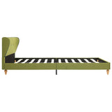 ZNTS Bed Frame Green Fabric 120x190 cm 4FT Small Double 280709
