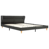 ZNTS Bed Frame with LED Dark Grey Burlap 150x200 cm 5FT King Size 280720