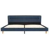 ZNTS Bed Frame with LED Blue Fabric 180x200 cm 6FT Super King 280731