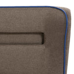 ZNTS Bed Frame with LED Taupe Fabric 120x190 cm 4FT Small Double 280738