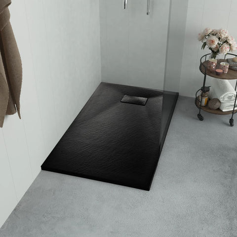 ZNTS Shower Base Tray SMC Black 90x90 cm 144779