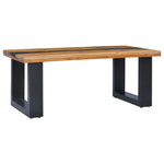 ZNTS Coffee Table 100x50x40 cm Solid Teak Wood and Polyresin 281646