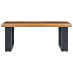 ZNTS Coffee Table 100x50x40 cm Solid Teak Wood and Polyresin 281646