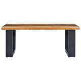 ZNTS Coffee Table 100x50x40 cm Solid Teak Wood and Polyresin 281646